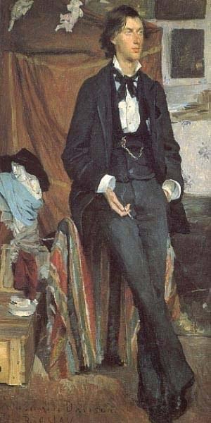 Louise-Catherine Breslau Portrait of Henry Davison, English poet France oil painting art